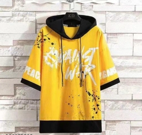 Trendy Elegant Men's T-shirt  - S, Yellow