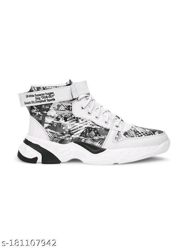 Casual Synthetic Leather Sneakers For Men - 9