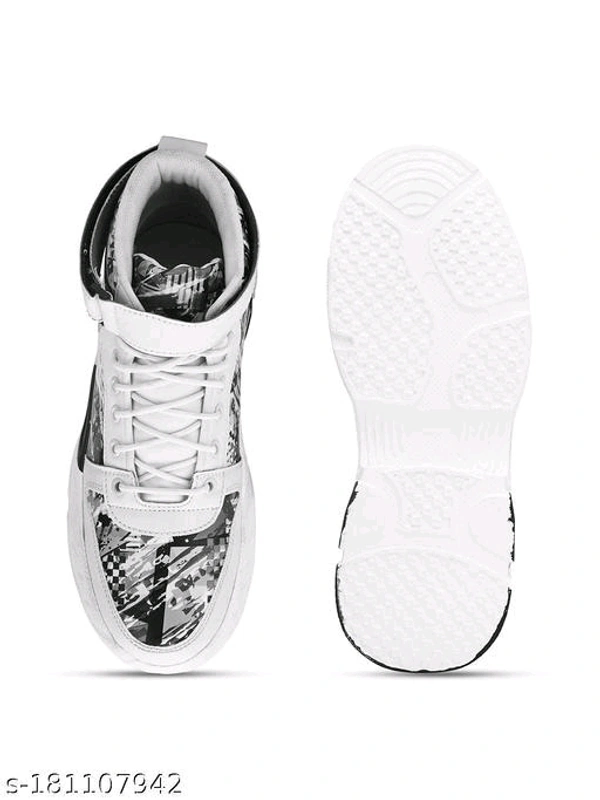 Casual Synthetic Leather Sneakers For Men - 10