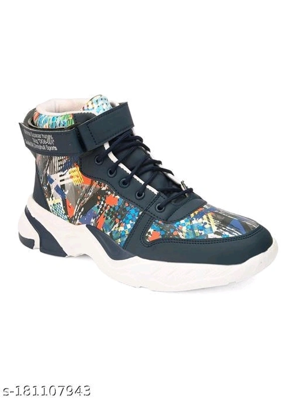 Casual Synthetic Leather Sneakers For Men - 9