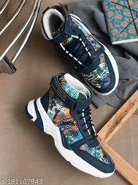 Casual Synthetic Leather Sneakers For Men - 10