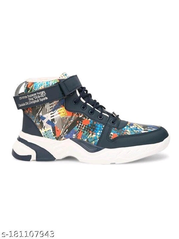 Casual Synthetic Leather Sneakers For Men - 10