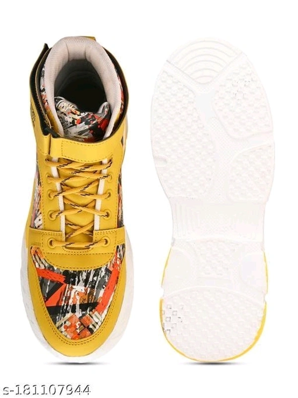 Casual Synthetic Leather Sneakers For Men - 6