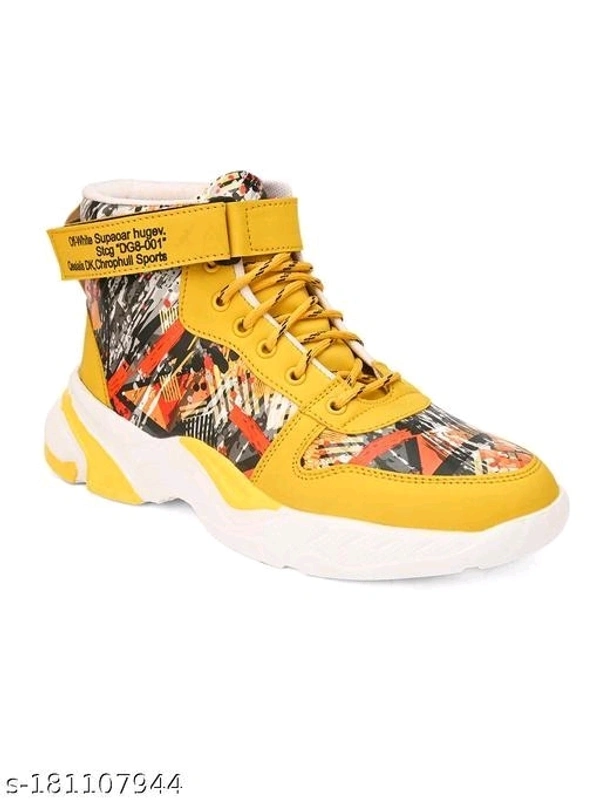 Casual Synthetic Leather Sneakers For Men - 10
