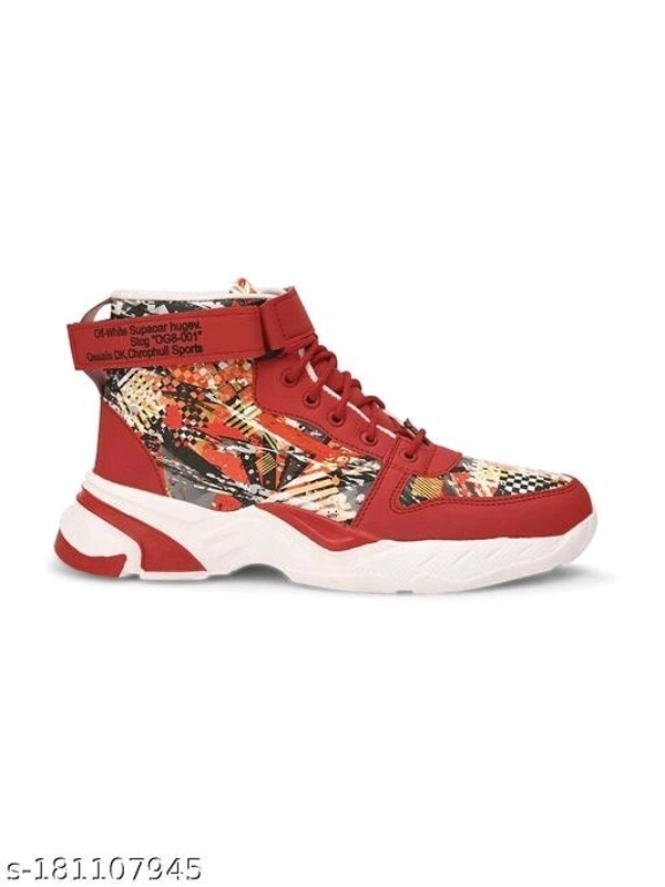 Casual Synthetic Leather Sneakers For Men - 7