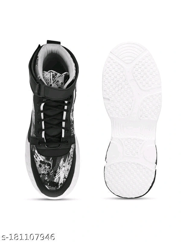 Casual Synthetic Leather Sneakers For Men - 9