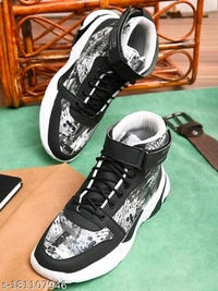Casual Synthetic Leather Sneakers For Men - 10