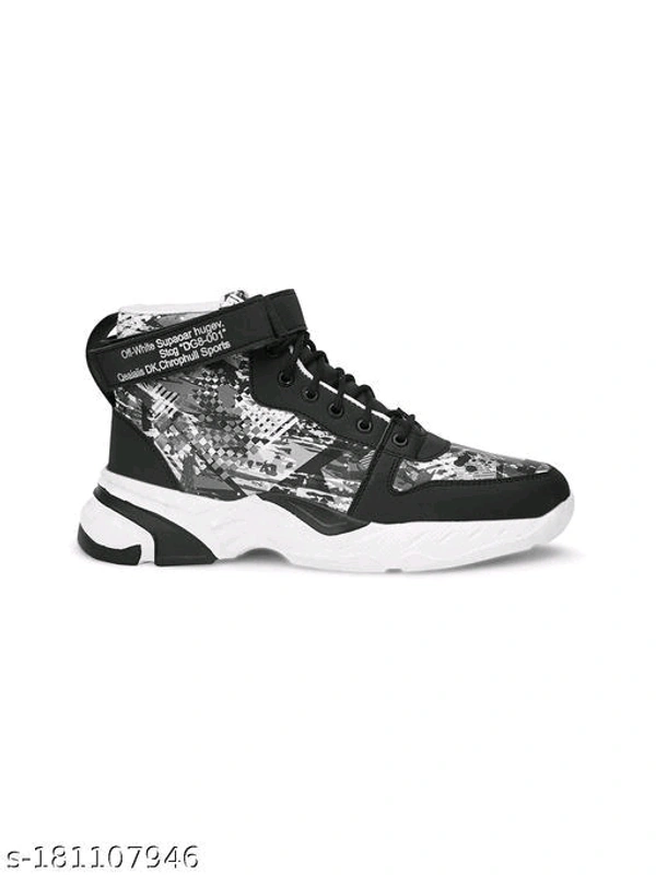 Casual Synthetic Leather Sneakers For Men - 10