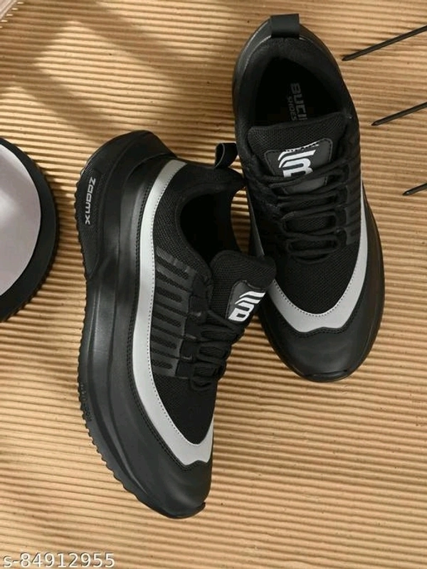 Stylish Synthetic Leather Sneakers For Men  - 9