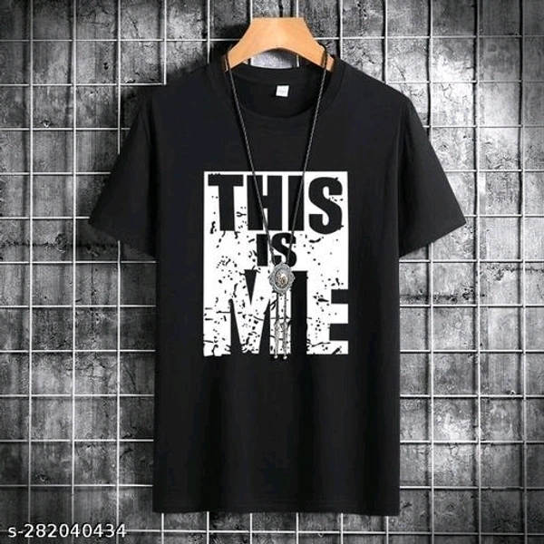 Stylish T-shirt For Men  - XL, Black