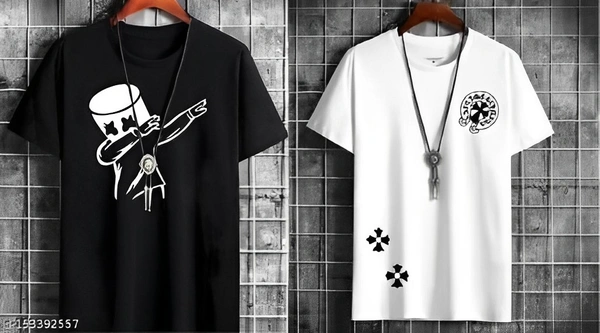 Casual T-shirt Combo (Pack Of 2) - XL