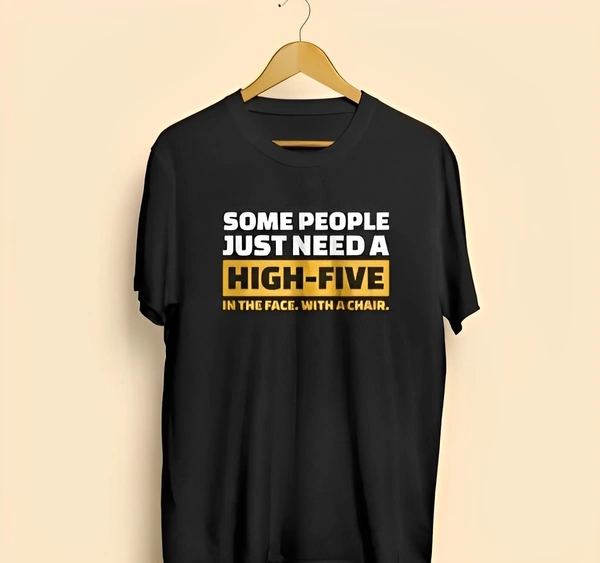Quotes Printed Stylish T-shirt For Men  - M