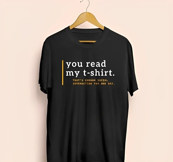 Quotes Printed Stylish T-shirt For Men  - XL