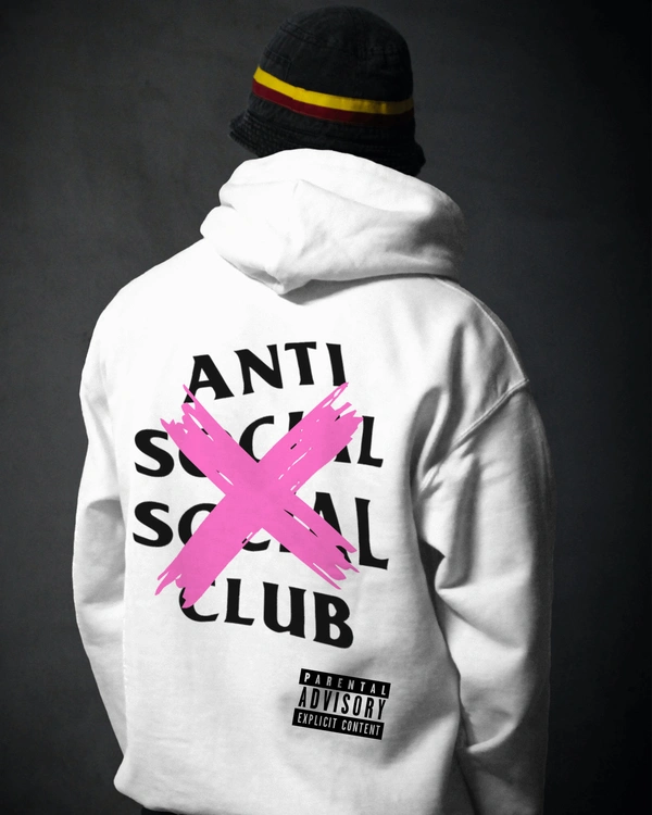 "Anti Social Social Club" Hoodie  - White, L