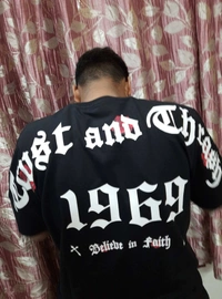"Trust And Thrash" Oversize Tshirt - S, Black
