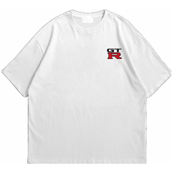 "NISSAN GTR" Oversize T-shirt  - S, White