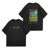 "Van Gogh" Oversize Tshirt  - M, Black