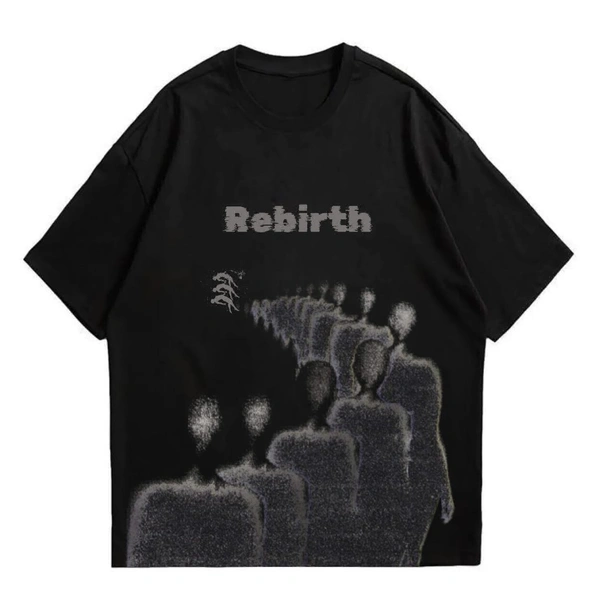 "Rebirth" Oversize Tshirt - L, Black