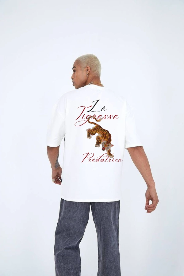 "Lé tigresse" Oversize Tshirt  - XL, White