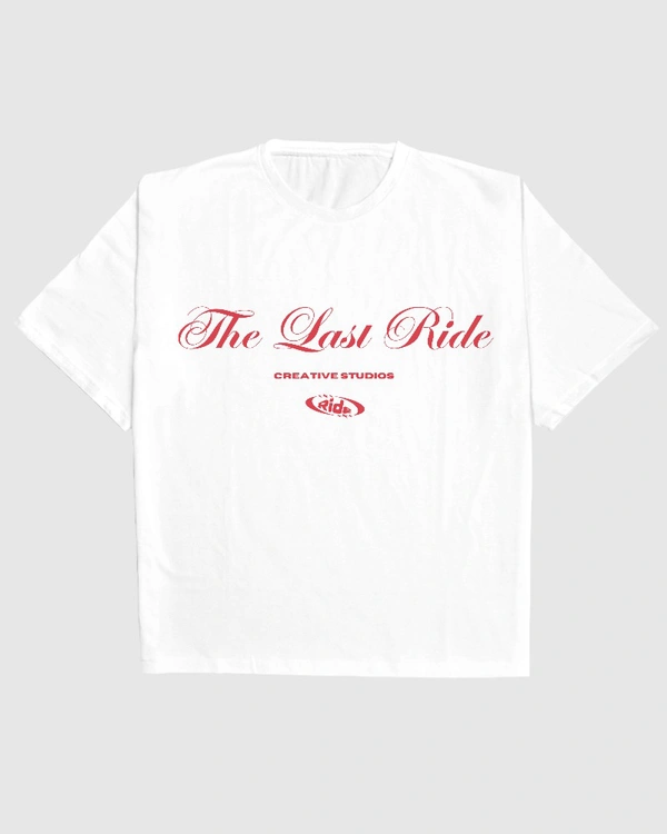 Legacy Red - The Last Ride - L, white - design in front