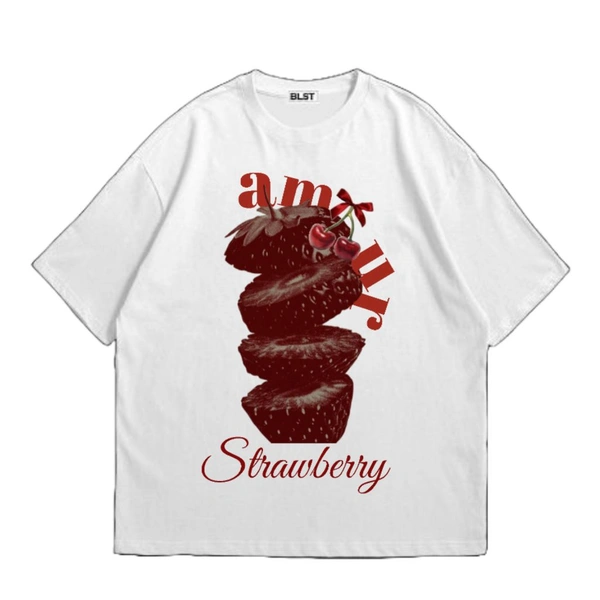 "Amour" Oversize Tshirt  - L, White