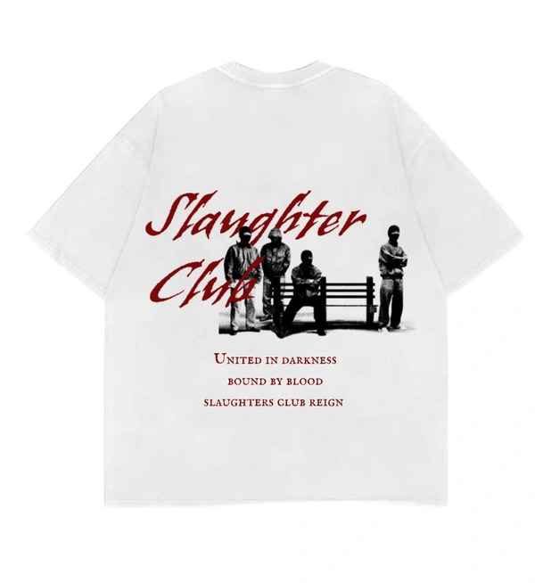 "Slaughter Club" Oversize Tshirt  - S, White