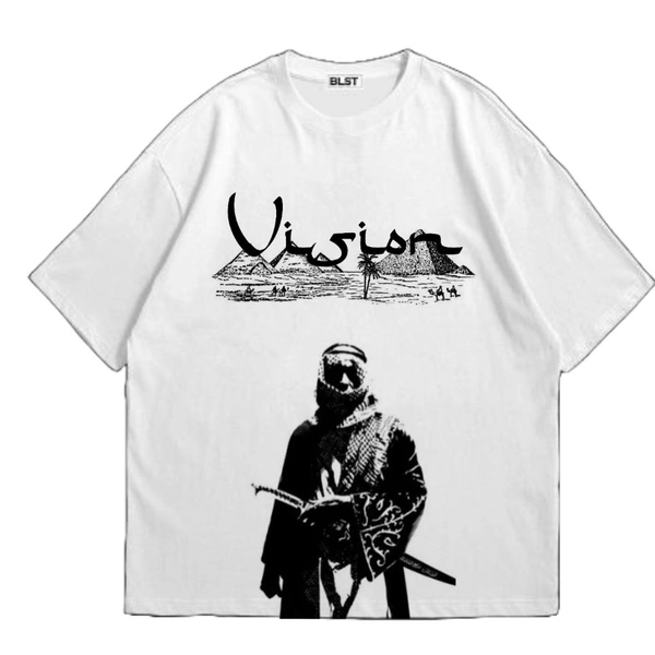"Vision" Oversize Tshirt  - M, White