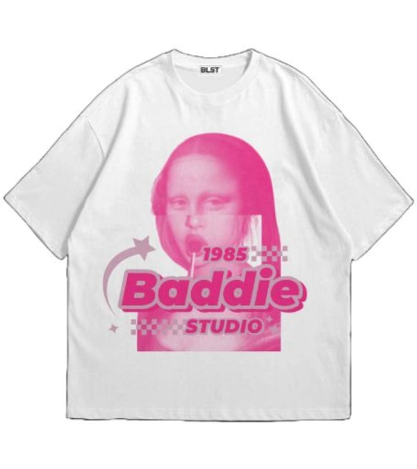 "Baddie" Oversize Tshirr  - M, White