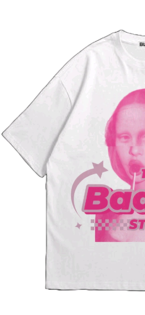 "Baddie" Oversize Tshirr  - M, White