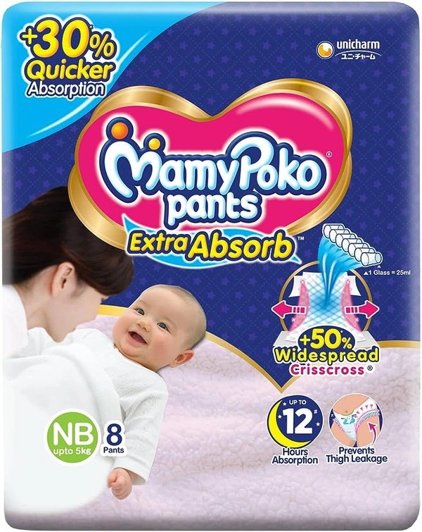 MAMYPOKO PANTS EXTRA ABSORB NB 8 PIC