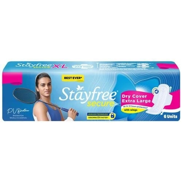 Stayfree Secure Dry Cover Extra Large  6units