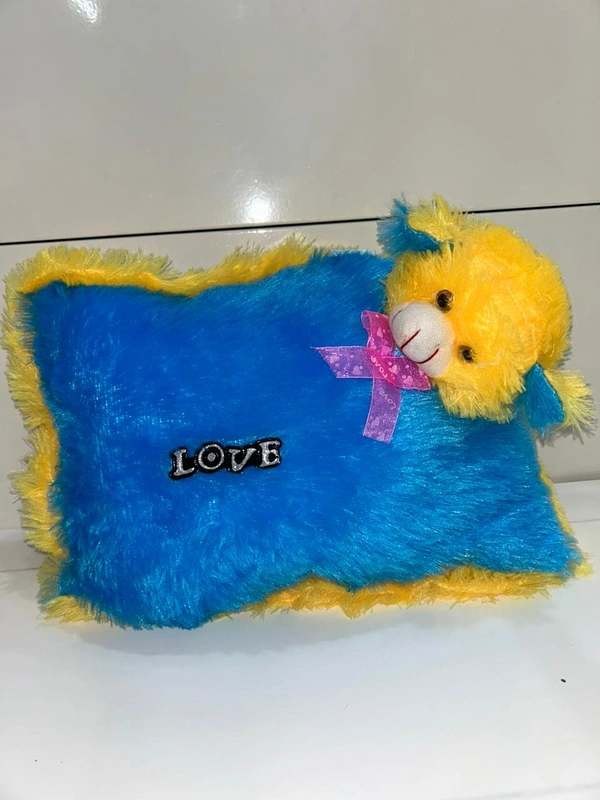 Teddy face with Love Pillow  
