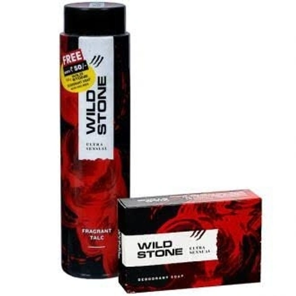 WILD STONE  Fragrance Talc Soap Free 100gm