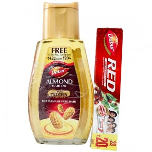 DABUR ALMOND OIL WITH DABUR RED PASTE FREE 50ML