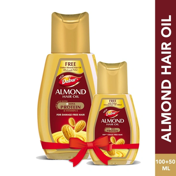 DABUR ALMOND OIL 1+1 FREE 100ML