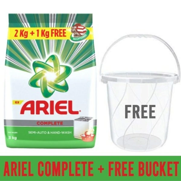 ARIEL  WASHING POWDER 3KG+BUCKET FREE