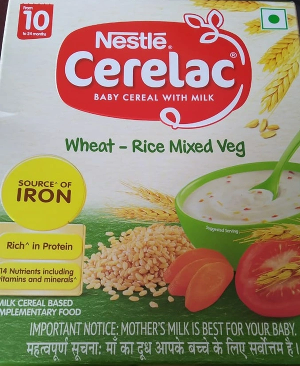 cerelac wheat rice mixed veg 10months above