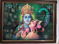 Radha Krishna Stone Photo Frame