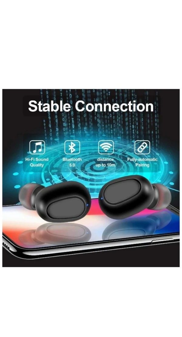 Headphones Wireless Earphones Bluetooth  - Black