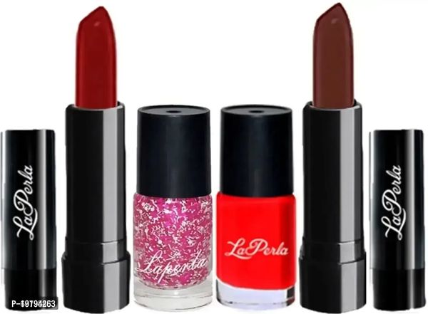 La Perla 2 Lipstick And Nail Paint