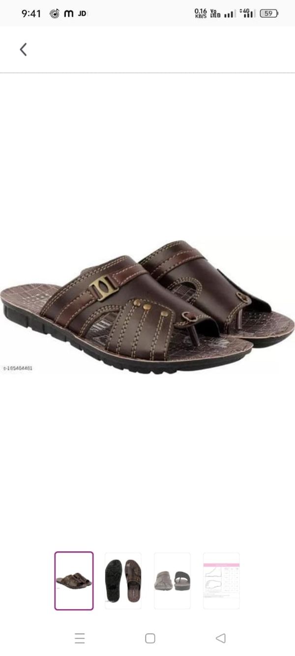 RAYS BROWN COMFORTABLE SLIPPERS FOR MEN  - UK-8