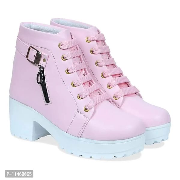 Fancy Synthetic Boots For Women G.S - UK-7