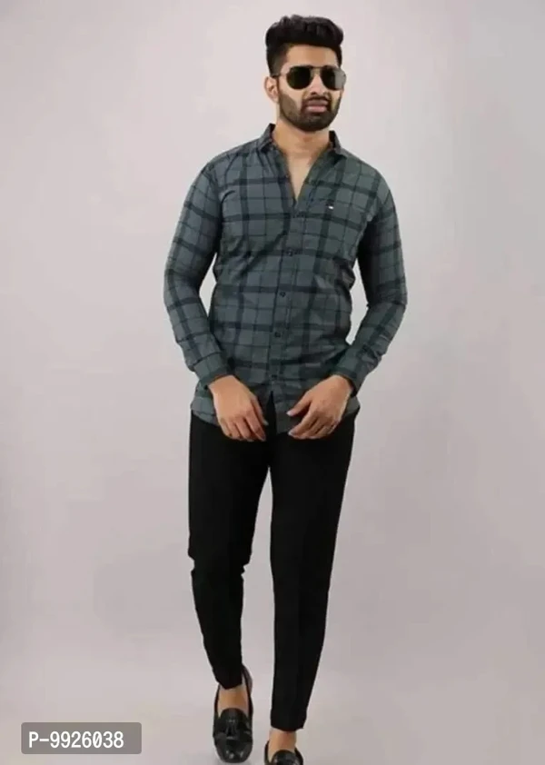 Classic Cotton Checked Casual Shirts  - L