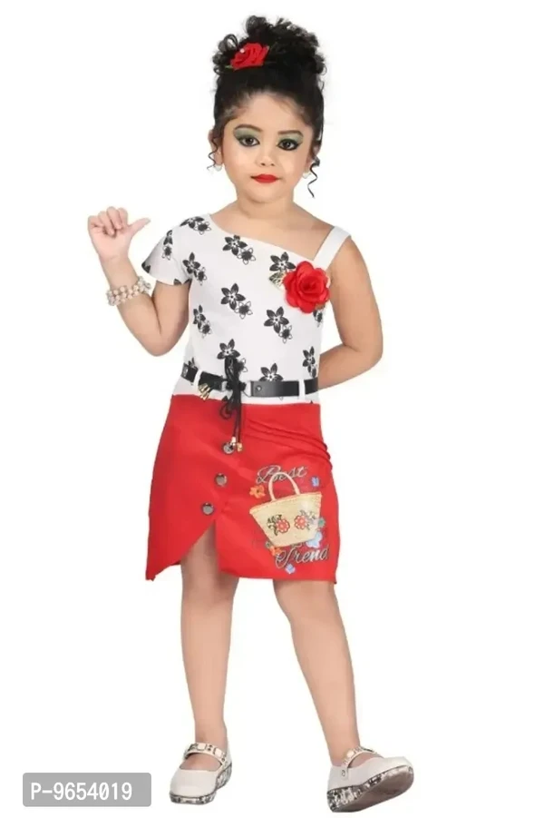 Stylish Girls Cotton Blend Dress  - 7-8 Years