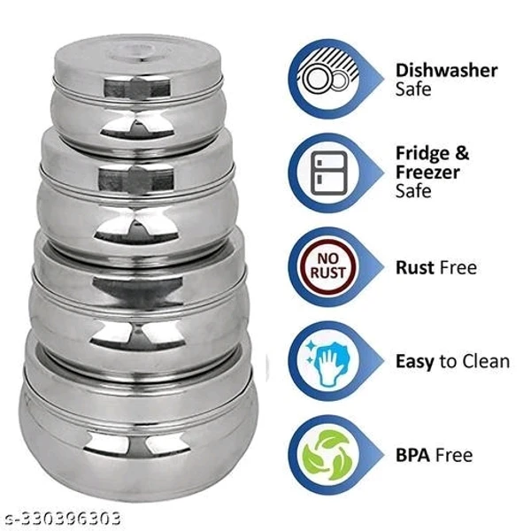 Stainless Steel Jar Set Of 4 Pic 