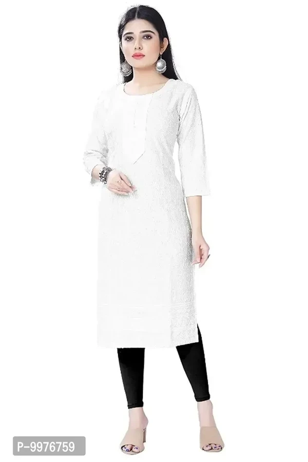 Womens Chikankari Cotton Rayon  - M