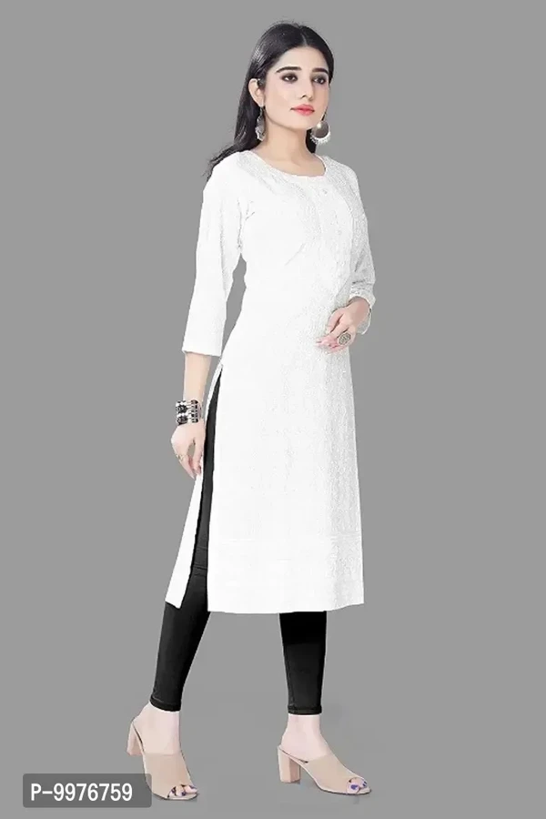 Womens Chikankari Cotton Rayon  - M