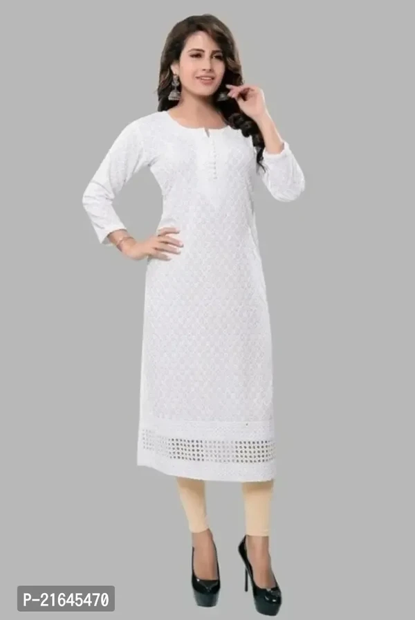 Fancy Kurti For Women  - M, White