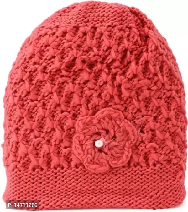 Women Woolen Cap - Red