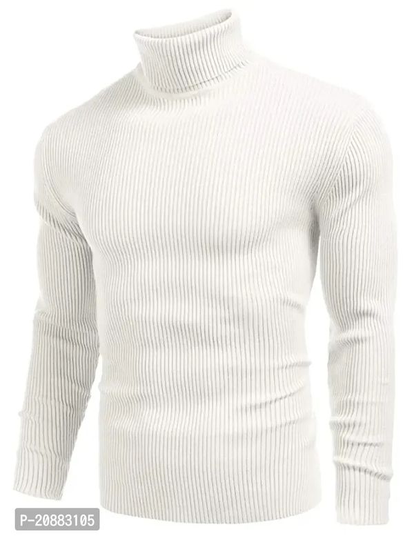 Wool Sweatshirt High Neck For Men  - L